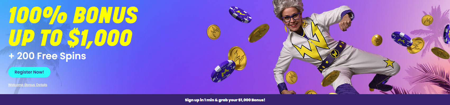 Welcome Bonus and free spins at Wildz Casino