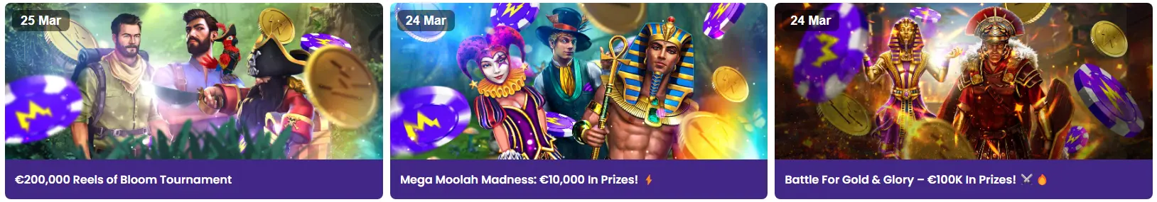 Battle for gold and glory promotion at Wildz Casino