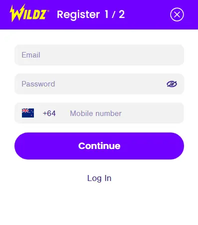 Wildz Casino Registration